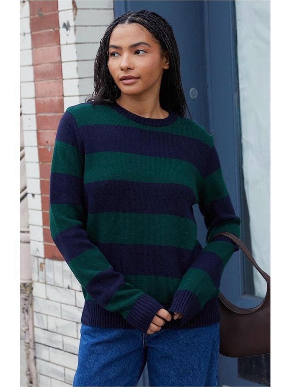 Brandy Melville Striped Knit Oversized Sweater